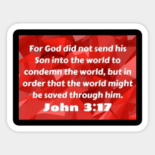 Bible Verse John 3:17 Sticker